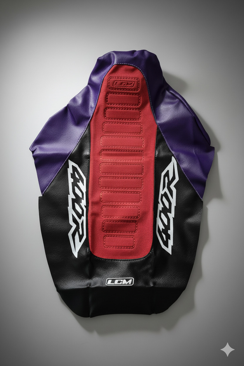 Seat Cover for Honda XR400R XR 400 1996-04 Purple Red Black Ultra Grip AntiSlip - Image 2