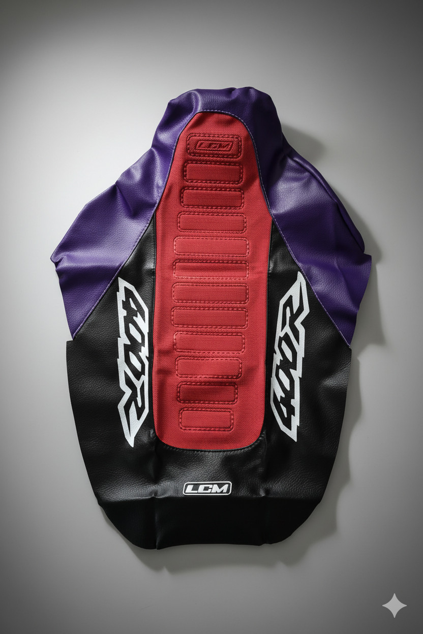 Seat Cover for Honda XR400R XR 400 1996-04 Purple Red Black Ultra Grip AntiSlip - Image 9