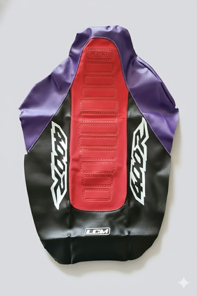 Seat Cover for Honda XR400R XR 400 1996-04 Purple Red Black Ultra Grip AntiSlip - Image 10