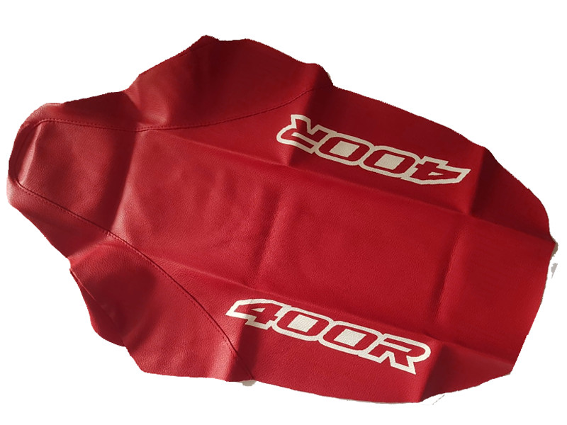 Seat Cover FOR Honda XR400 xr 400 1996â2004 Red Synthetic Leather White 400R - Image 2