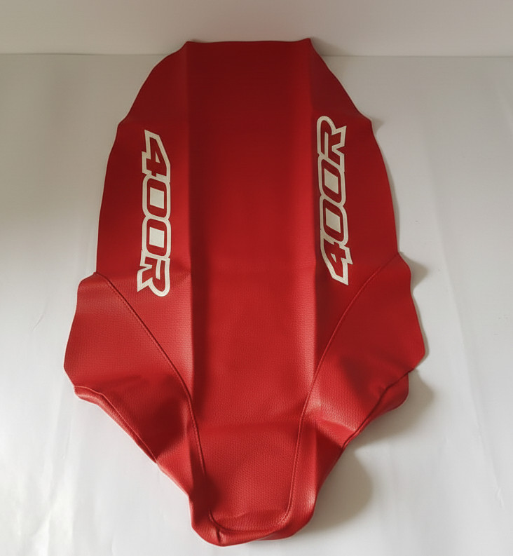 Seat Cover FOR Honda XR400 xr 400 1996â2004 Red Synthetic Leather White 400R - Image 4