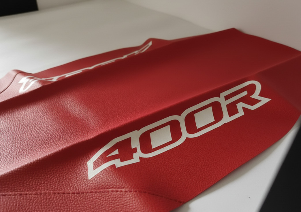 Seat Cover FOR Honda XR400 xr 400 1996â2004 Red Synthetic Leather White 400R - Image 5