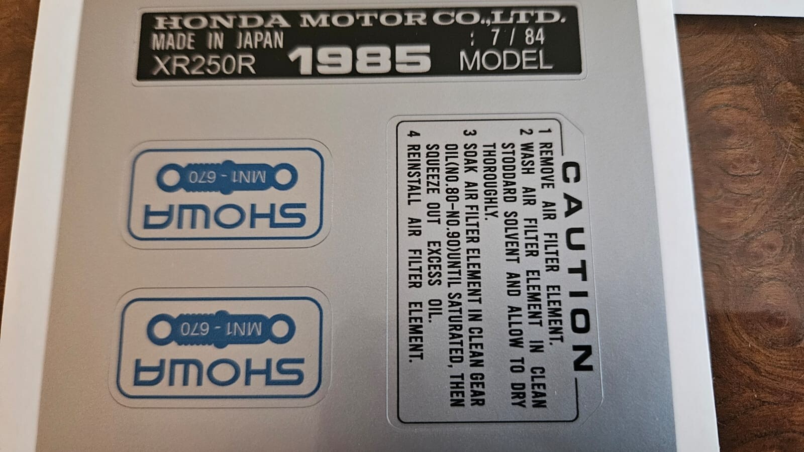 Kit Tank decals Graphics caution warning label for Honda XR600R XR 600 XR60O 95 - Image 6