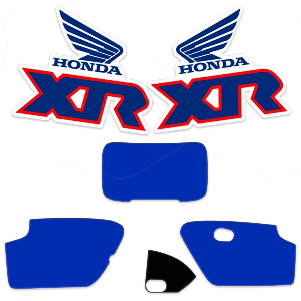 Decals graphics side covers headlamp blue red for Honda XR250R xr 250 xr 250 91