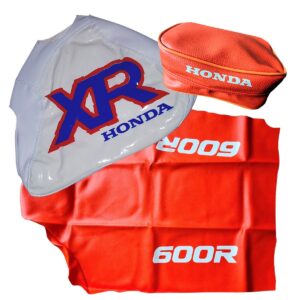 Seat Tank Cover & fender Tool Bag for Honda XR600R XR600 XR 600 1992 Orange Kit