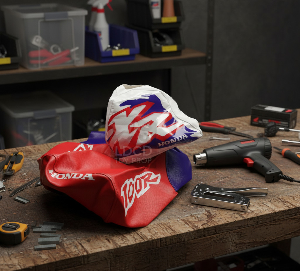 Seat Cover + Tank Cover â Red & Purple | For Honda XR100R XR 100R â 1996 Design - Image 2