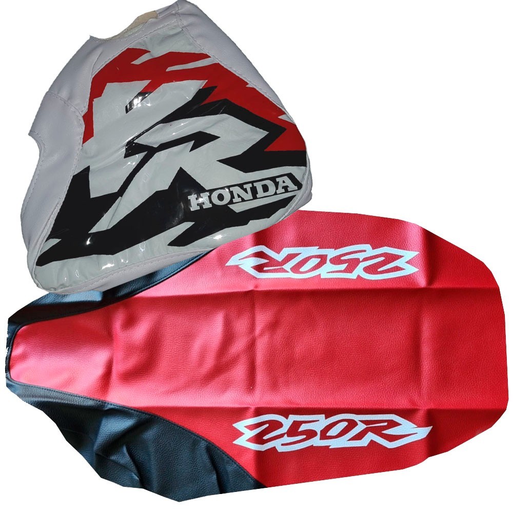 Seat Cover & Tank cover Kit Compatible With XR250R xr250 1997 â XR 250 Red Black - Image 14
