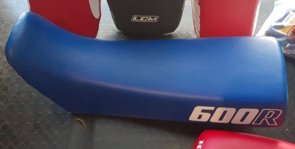 Seat Cover FOR Honda XR600R 1986 Synthetic Leather Blue - Image 2