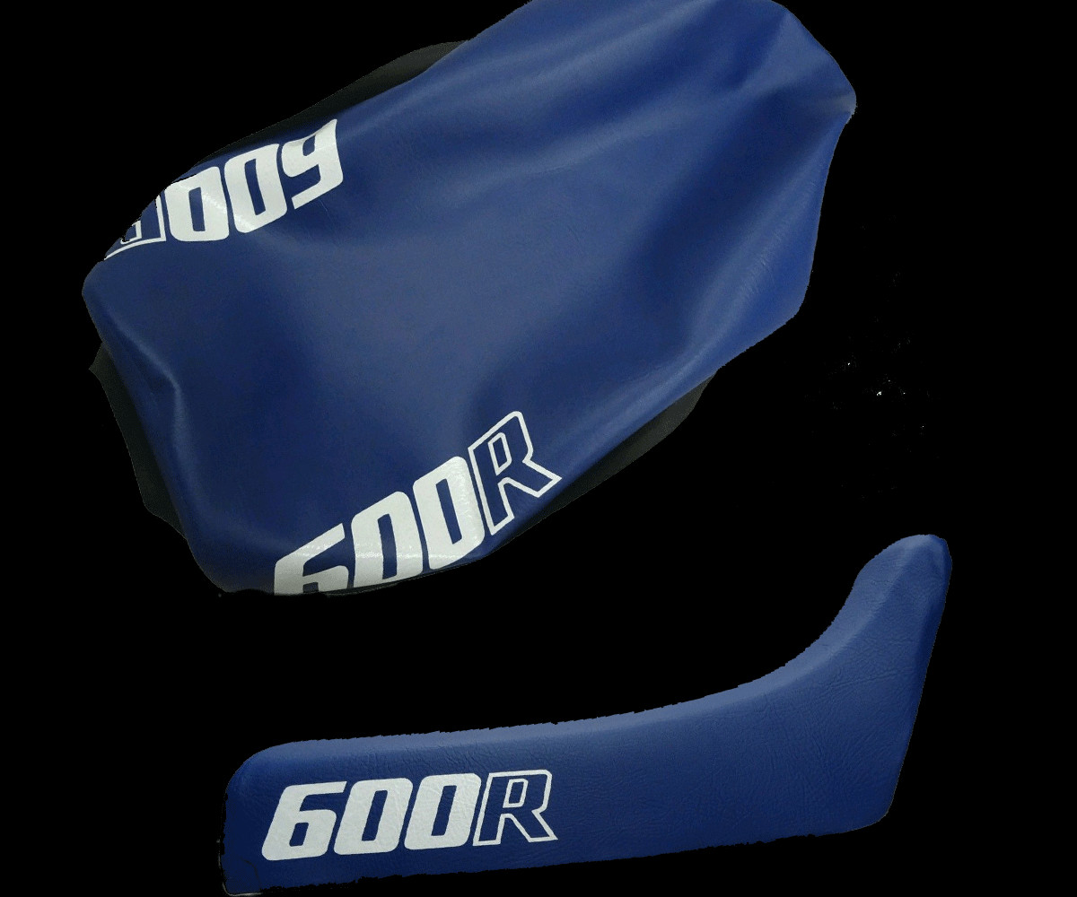 Seat Cover FOR Honda XR600R 1986 Synthetic Leather Blue - Image 3