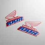 Tank Decals Graphics FOR Honda XR100R XR100 1990 Blue Red Thick Gloss Laminate