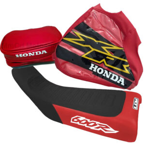 Seat cover Tank cover and rear fender Bag for Honda XR600r xr 600 grip red 88-00