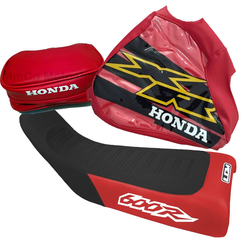 Seat cover Tank cover and rear fender Bag for Honda XR600r xr 600 grip red 88-00