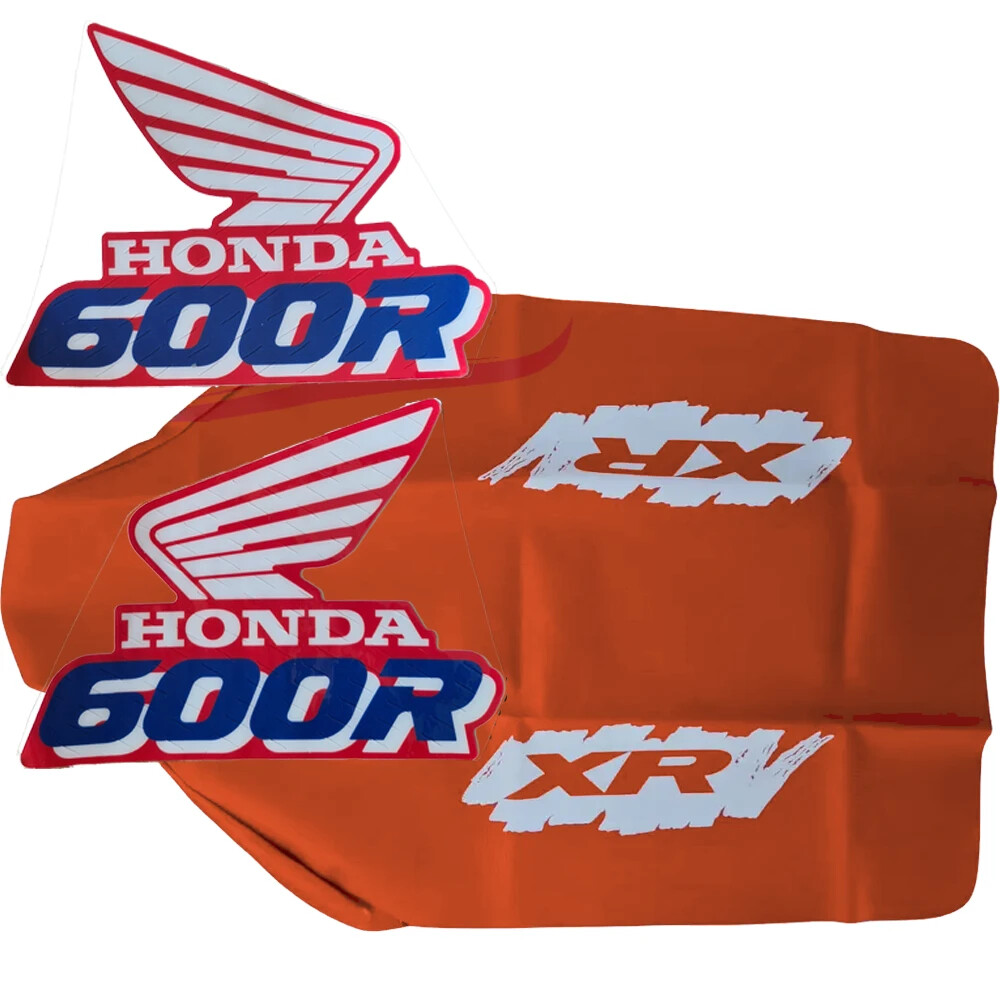 Seat Cover Orange Tank Decals Graphics FOR Honda XR600R 1990 Blue