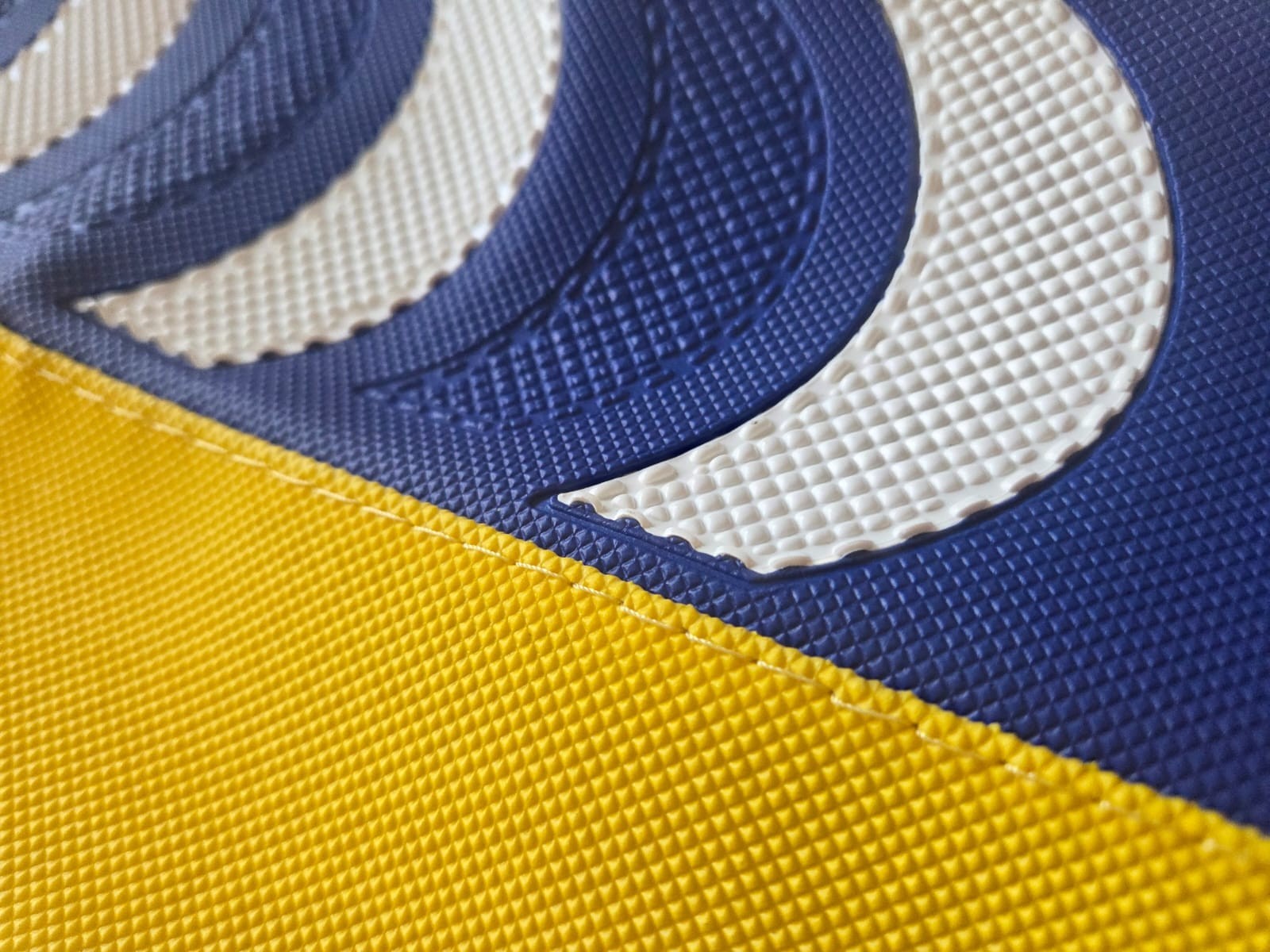 Seat Cover for Husqvarna TC 85 2018-2024 | Blue Top Yellow Sides White Ribs, DHL - Image 4