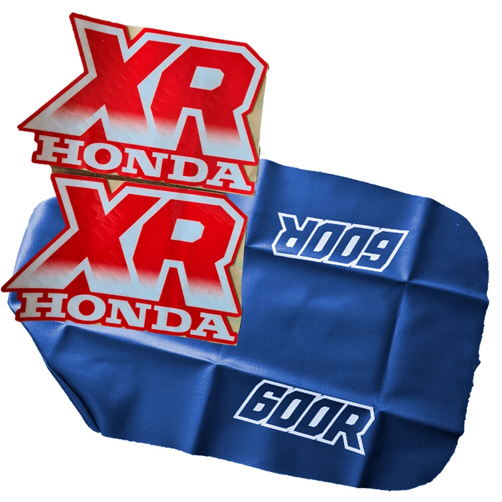 Seat cover and Tank Decals Graphics for Honda XR600R xr600 XR 600 1985 87 blue