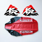 Seat Cover + Tank Decals for Honda XR250R 1997 Red Graphics Kit