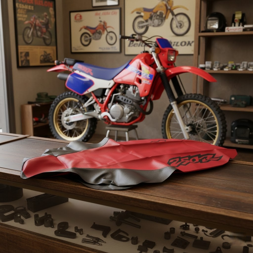 Seat Cover for Honda XR250R XR250R XR 250 1999 99 Red Black Synthetic Leather - Image 4
