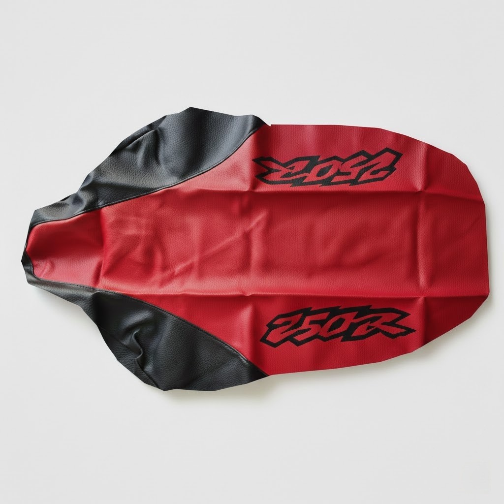 Seat Cover for Honda XR250R XR250R XR 250 1999 99 Red Black Synthetic Leather - Image 8