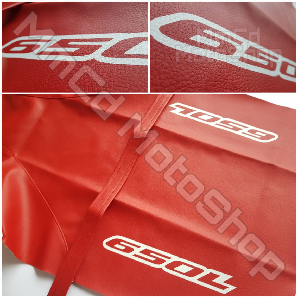 Seat Cover + Rear Fender Bag for Honda XR650L XR 650L â Red Synthetic Leather â - Image 2
