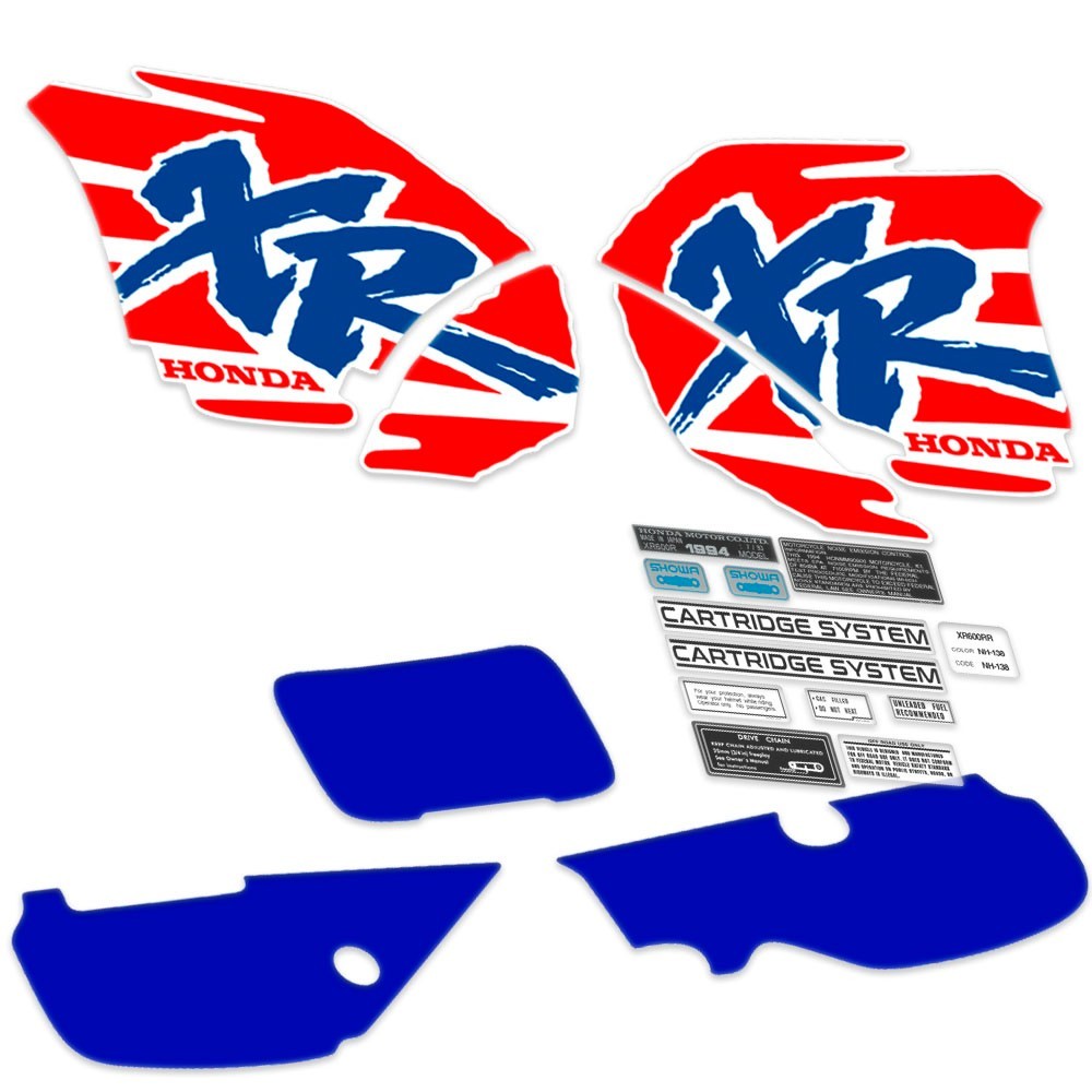 XR600R 1994 Restoration Factory Look Kit Seat Cover, Graphics & Tool Bag XR 600 - Image 3
