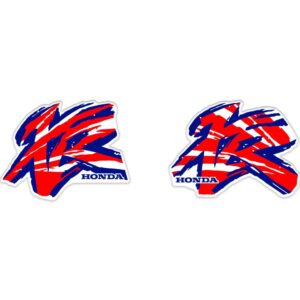 Tank Decals Graphics for Honda XR250R XR250 1995 Red Blue Thick Gloss Laminate