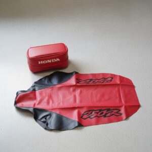 Seat Cover & Rear Tool Bag FOR XR250R XR 250 XR250 1998-99 Red Synthetic Leather