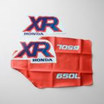 Honda XR650L 1992 Seat Cover + Tank Decals Graphics | Orange Synthetic Leather
