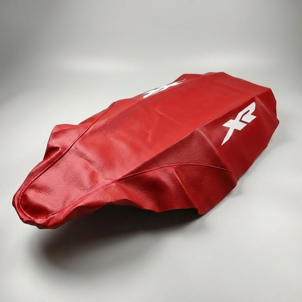 Seat Cover for Honda XR250R XR250 XR 250 Red Synthetic Leather Design 2001 - Image 3