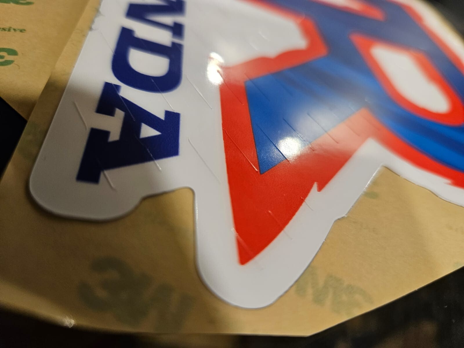 Tank, Side Front Graphics + Caution Warning Label for Honda XR600R 1992 blue red - Image 10