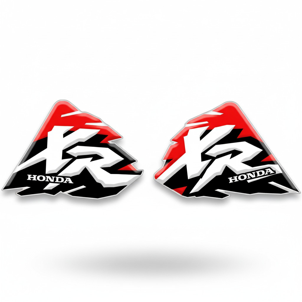 Graphics Tank Decals for Honda XR250R XR 250 1997 â Black Red | Thick Gloss - Image 3