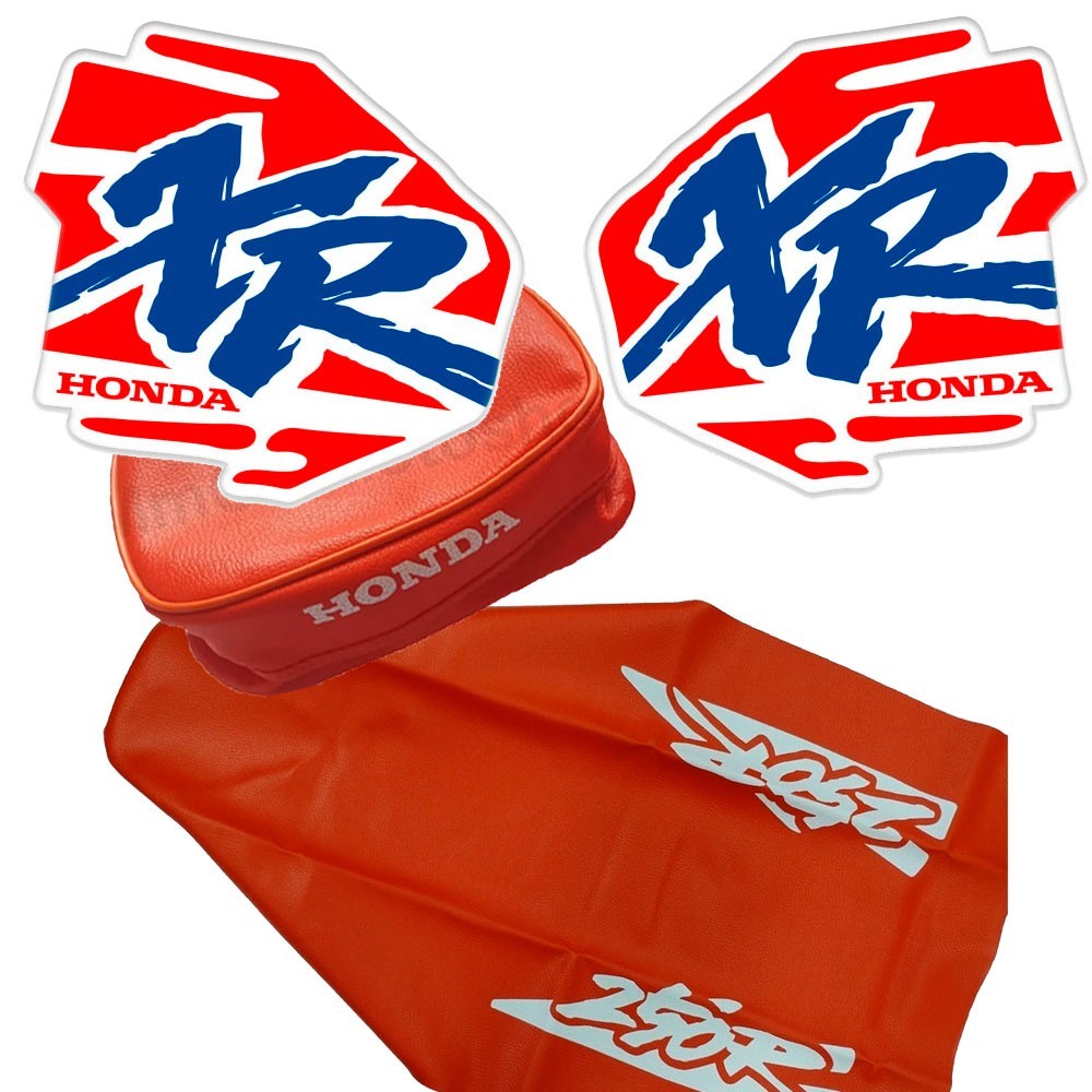 For Honda XR250R 1994 Tank Decals + Seat Cover + Fender Tool Bag Orange XR 250 - Image 7