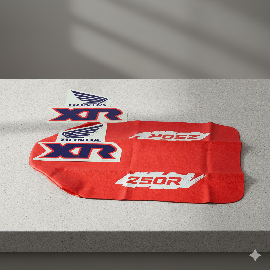 Tank Graphics + Seat Cover + Fender Bag for Honda XR250R 1991 - Image 7