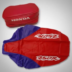 Seat Cover & Rear Tool Bag FOR Honda XR250R XR 250 1996 Vintage Red Purple