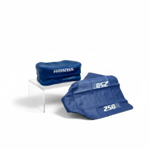 Seat Cover & Rear Fender Bag for Honda XR250R XR 250 1986 Blue Synthetic Leather