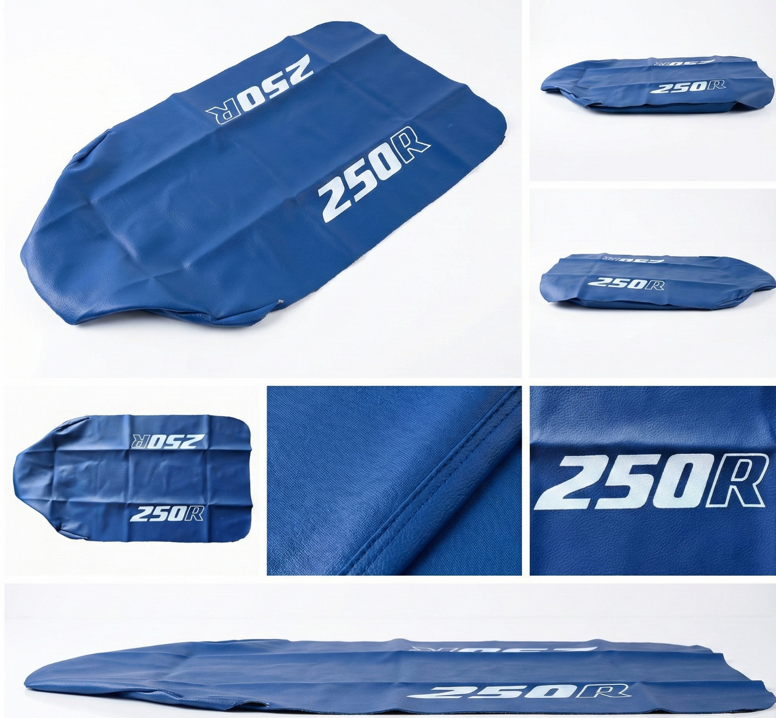 Seat Cover & Rear Fender Bag for Honda XR250R XR 250 1986 Blue Synthetic Leather - Image 5