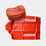 Seat Cover & Rear Fender Tool Bag FOR Honda XR600R 1992 Orange Synthetic Leather