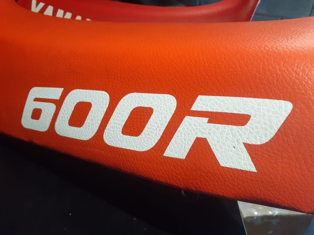 Seat Cover & Rear Fender Tool Bag FOR Honda XR600R 1992 Orange Synthetic Leather - Image 2
