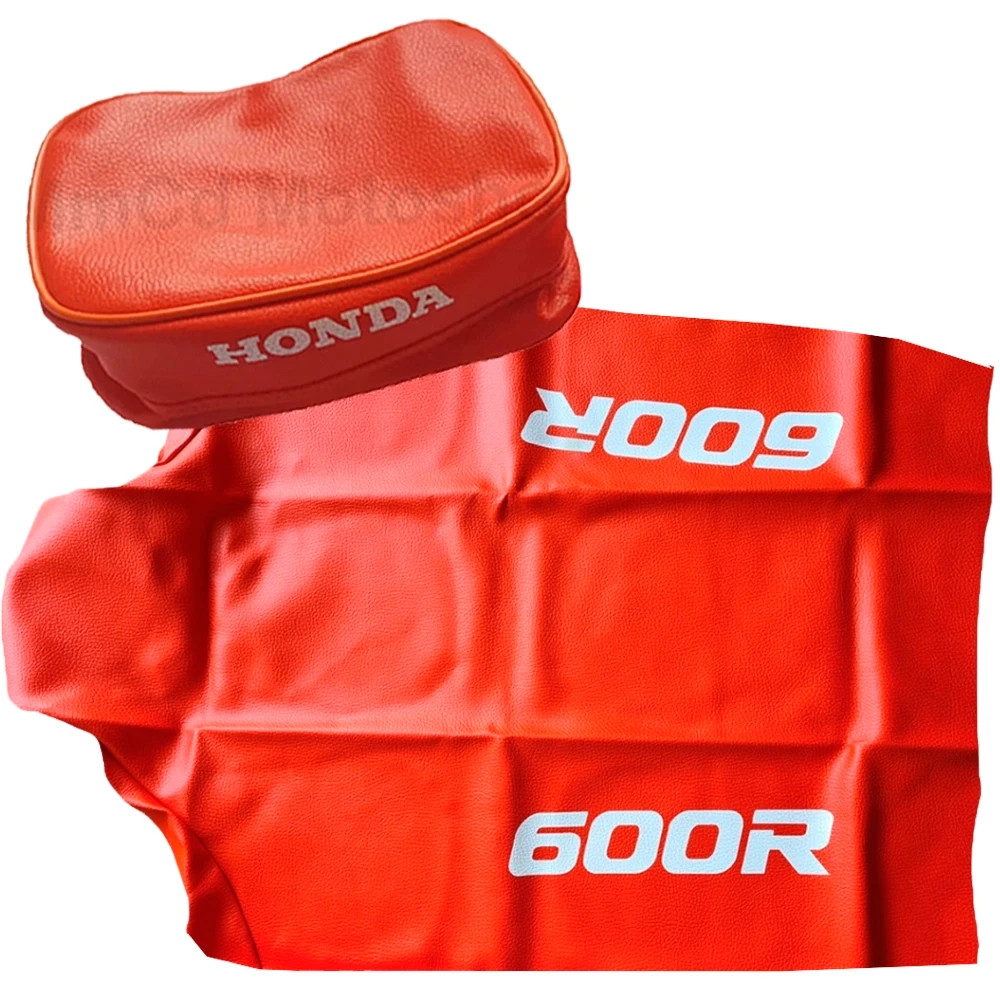 Seat Cover & Rear Fender Tool Bag FOR Honda XR600R 1992 Orange Synthetic Leather - Image 6
