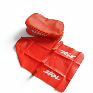 Seat Cover + Fender Tool Bag for Honda XR250L 1993 Orange Vinyl