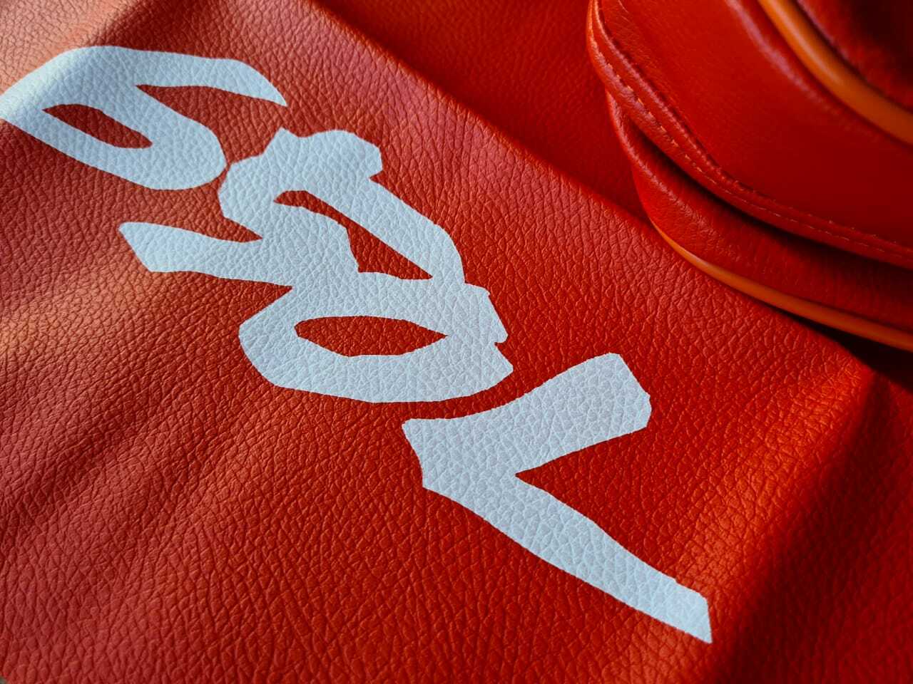 seat cover for Honda xr650l xr 650l 93 syntethic leather orange fast ship by dhl - Image 4