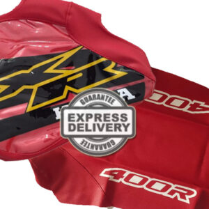 Seat cover & Tank cover for honda xr400 red 2000 synthetic leather and vinyl