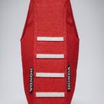 Seat Cover UltraGrip for Honda CRF250R CRF 250 2022 / 2026 â Red with White Ribs