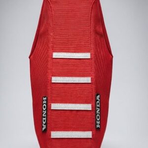 Seat Cover UltraGrip for Honda CRF250R CRF 250 2022 / 2026 â Red with White Ribs