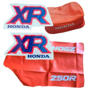 Kit Graphics + Seat Cover + Bag XR250 XR 250 1992 Orange Blue Thick Gloss Vinyl