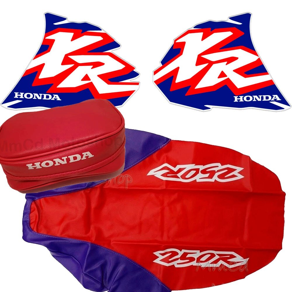 Tank Decals + Seat Cover & Fender Bag for Honda XR250R XR 250 1996 â Purple/Red - Image 5