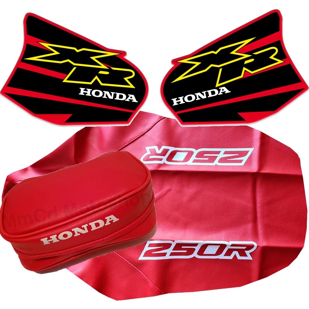 Tank Decals + Seat Cover + Tool Bag for Honda XR250R XR250 XR 250 2000 Red | DHL - Image 4