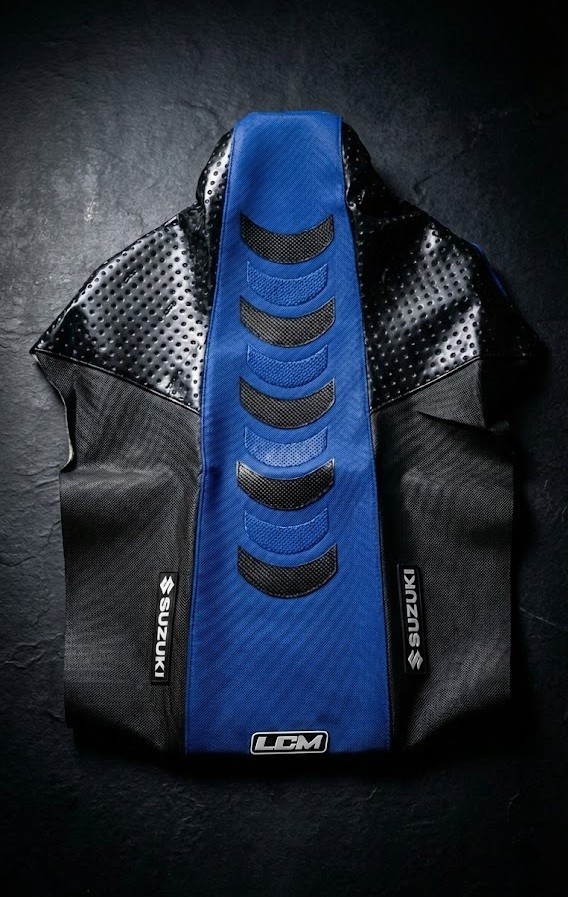 Seat Cover ULTRAGRIP for Suzuki DR250 DR 250 Blue Black Anti-Slip Fast Ship - Image 2