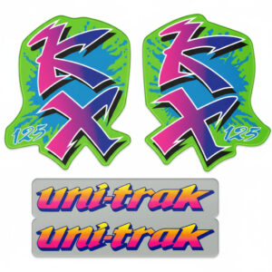 Decals, graphics for Kawasaki KX 125 KX125 Green thick glossy laminate