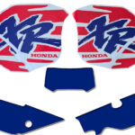 kit Decals Graphics for Honda xr600r xr 600 94 Orange blue thick gloss laminate