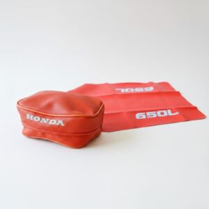 Honda XR650L XR 650L 1992 Seat Cover + Fender Tool Bag Orange Synthetic Leather